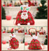 Santa Claus Christmas Decorations For Home Snowman Cloth Gift Bags With Handles For Cookie Candy Drawstring Merry Christmas Bags - menochic